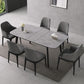 Table à manger extensible rectangulaire Table à manger en pierre moderne pour salle à manger