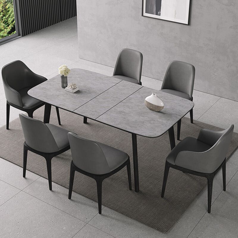 Table à manger extensible rectangulaire Table à manger en pierre moderne pour salle à manger