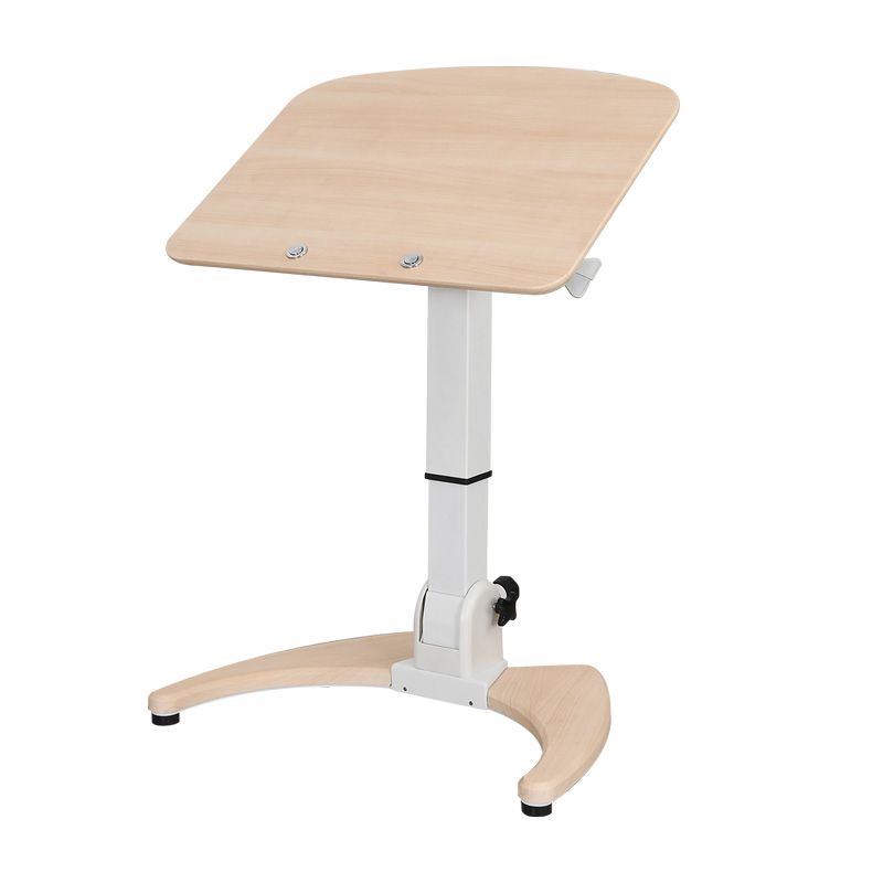 Rectangular Shaped Collapsible Laptop Table Wood Writing Desk in White/Brown/Natural