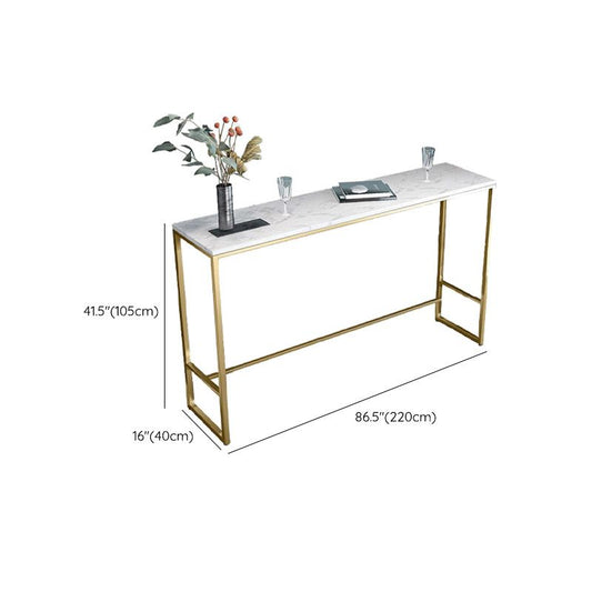 Glam -Style -Bar -Tisch Faux Marmor Top Bistro Tisch mit goldener Basis