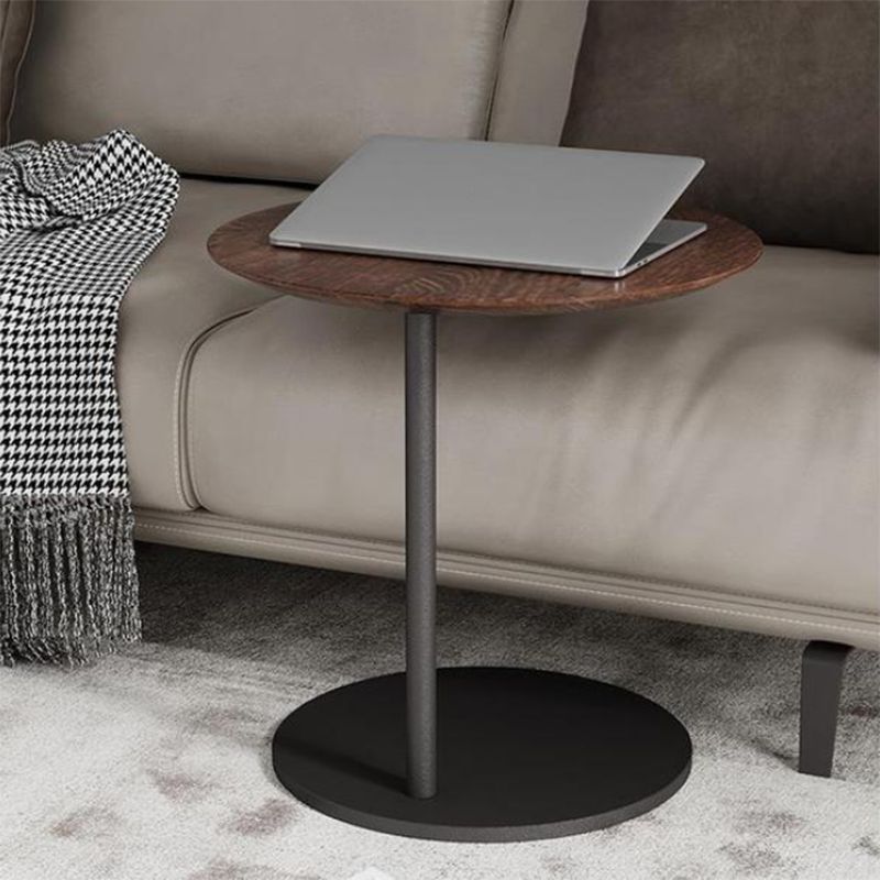 Modern Round Stone Pedestal Sofa Side Accent Table - Dia 19.69" Clearhalo 'Coffee & Accent Tables' 'End & Side Tables' 'end_side_tables' 'furn' 'furn_end_side_tables' 'Furniture' 'Living Room Furniture' 1200x1200_cf593d3e-2f49-4ffb-bf23-fc37972a9c0a