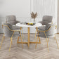 Glam Round Dinette Set 1/4/5 Pieces Marble Dining Table Sets Clearhalo 'Dining Room Sets' 'Dining Tables & Seating' 'dining_room_set' 'furn' 'furn_dining_room_set' 'Furniture' 'Kitchen & Dining Furniture' 1200x1200_cf59c9d0-ce14-4728-83f2-a3cf71c2edbf