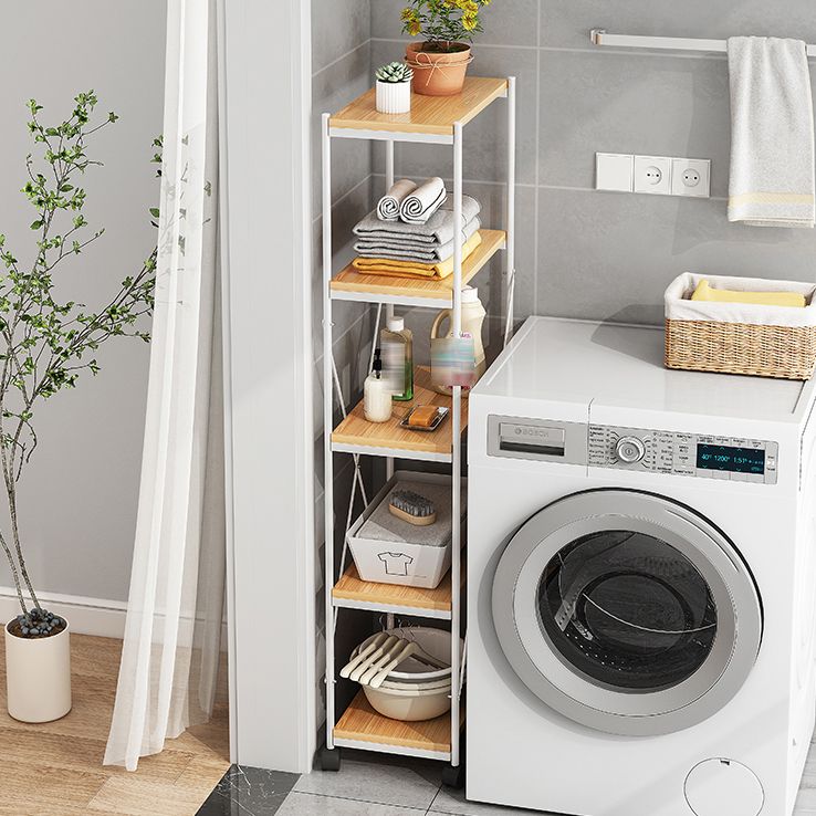 Scandinavian Style Etagere Bookcase Metal Open Back Bookshelf with Wheels Clearhalo 'Bookcases' 'furn' 'furn_bookcases' 'Furniture' 'furniture_bookcases' 'Office Furniture' 1200x1200_cf59ea35-5f17-42df-9759-5d18f323efe4