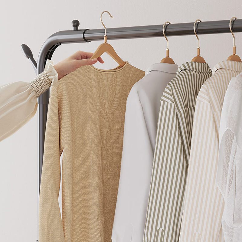 Contemporary Metal Coat Rack Storage Shelving Coat Rack with Coat Hooks Clearhalo 'Entry & Mudroom Furniture' 'furn' 'furn_hall_tree_coat_racks' 'Furniture' 'Hall Trees & Coat Racks' 'hall_tree_coat_racks' 1200x1200_cf5bdc2a-c69b-430a-9dd2-44bf8ee0b60a