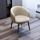Glam Faux Leather Dining Chair Wingback Side Chair in Matte Finish for Indoor