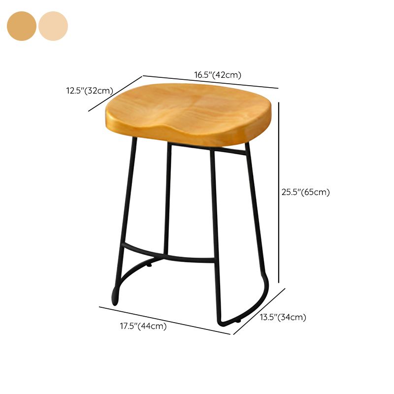 Modern Armless Backless Counter Stool Pine Wood Bar Stool with Pedal for Cafe Clearhalo 'Bar Furniture' 'Bar Stools' 'bar_stools' 'furn' 'furn_bar_stools' 'Furniture' 'Kitchen & Dining Furniture' 1200x1200_cf5da1f6-18c0-4d4b-b5c0-6e9572985926