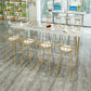 Glam Bar Table Set 1/2/5/9 Pieces Rectangle Bistro Set in White and Gold