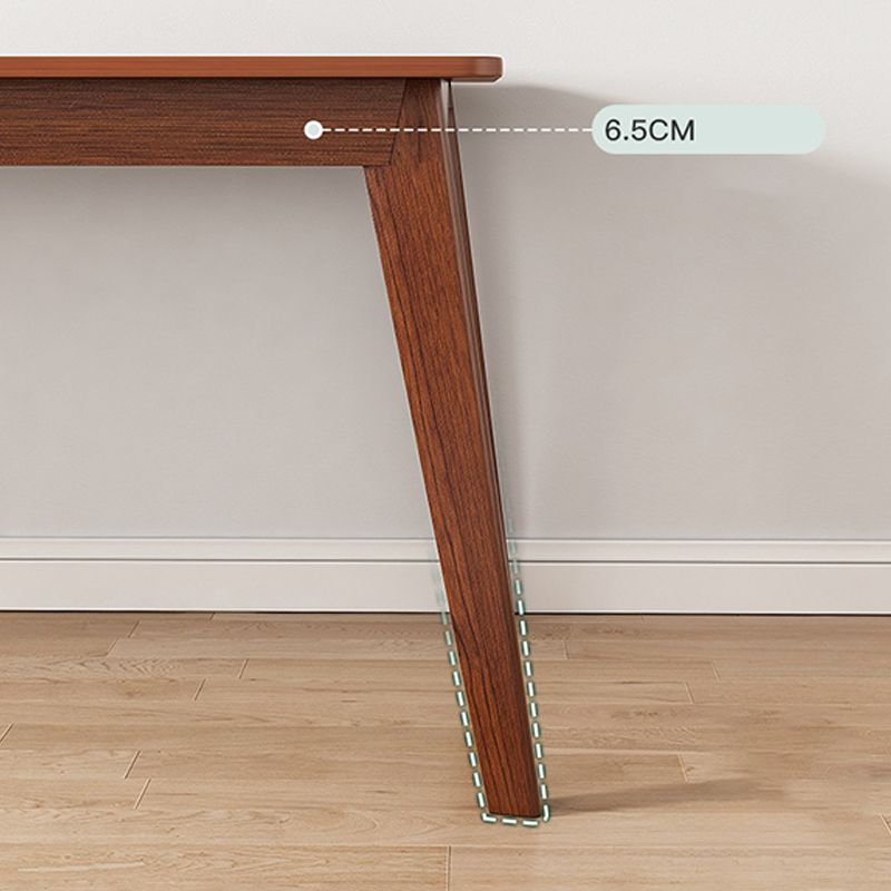 Modern Office Desk Rectangle Solid Wood Task Desk with 4 Legs