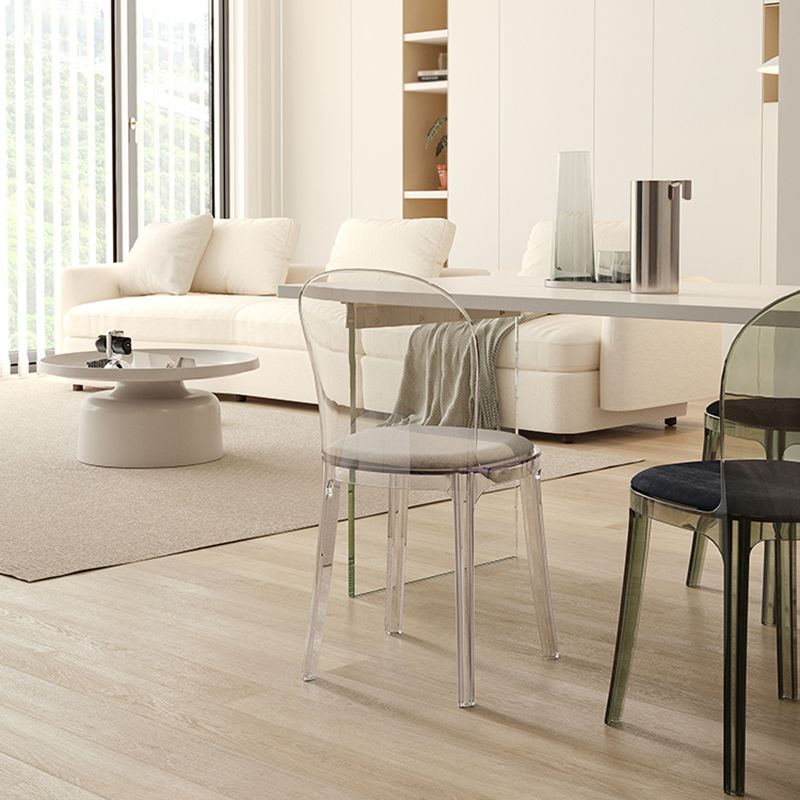 Eigentijdse eetkamerstoel Plastic vaste achterstoel voor eetkamer