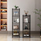 4/5-Shelf Glam Closed Back Standard Bookshelf Acrylic Vertical Bookshelf Clearhalo 'Bookcases' 'furn' 'furn_bookcases' 'Furniture' 'furniture_bookcases' 'kitchen' 'kitchen_bookcases' 'Living Room Furniture' 'Office Furniture' 1200x1200_cf601182-bfd6-4d94-b71c-929a772a5c70