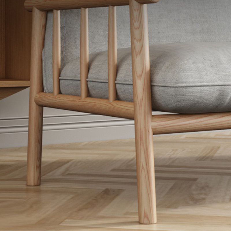 Linen Contemporary Square Arm Sofa Wooden Standard Sofa for Living Room, Apartment Clearhalo 'furn' 'furn_sofas' 'Furniture' 'furniture_sofas' 'Living Room Furniture' 'Sofa' 'sofas' 1200x1200_cf605188-aaa6-4a42-a3f5-d3035d883a35