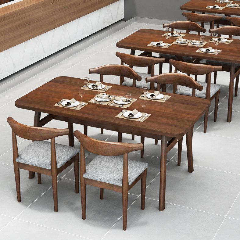 Modern Style Solid Wood Top Dining Furniture Set with Rectangle Shape Dining Table Furniture Clearhalo 'Dining Room Sets' 'Dining Tables & Seating' 'dining_room_set' 'furn' 'furn_dining_room_set' 'Furniture' 'furniture_dining_room_set' 'Kitchen & Dining Furniture' 'kitchen&dining_furn' 'kitchen' 1200x1200_cf609e67-4308-4081-93c7-2885afc180de