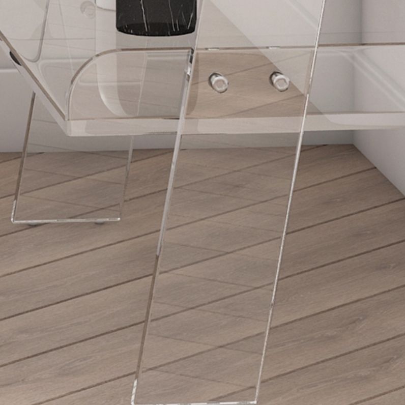 Ladder Open Back Bookshelf Acrylic Scandinavian Bookcase with Shelves