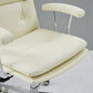Chaise de bras rembourrée en cuir à hauteur de siège réglable chaise de bureau avec roues