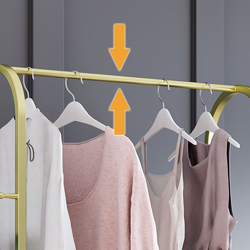 Contemporary Free Standing Coat Rack Storage Shelves Metal Coat Rack with Castors Clearhalo 'Entry & Mudroom Furniture' 'furn' 'furn_hall_tree_coat_racks' 'Furniture' 'Hall Trees & Coat Racks' 'hall_tree_coat_racks' 1200x1200_cf6234c0-ad62-4e15-a4e4-aa77a056f6e0