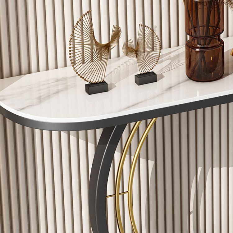 Tavolo console glam tavolo da console mezzaluna resistente ai graffi