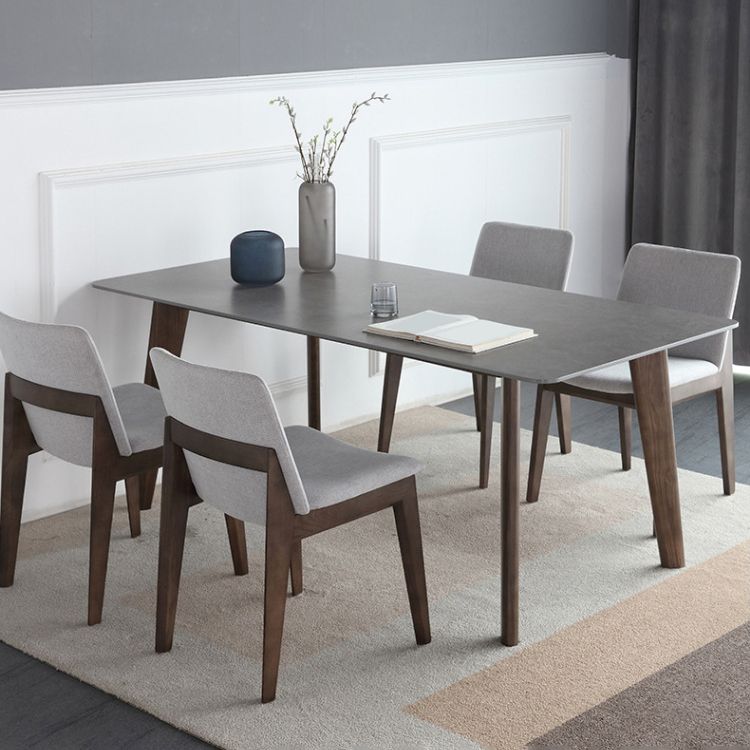 Witte gestoffeerde eetkamerstoelen keuken eetwarmeloze stoel met houten benen