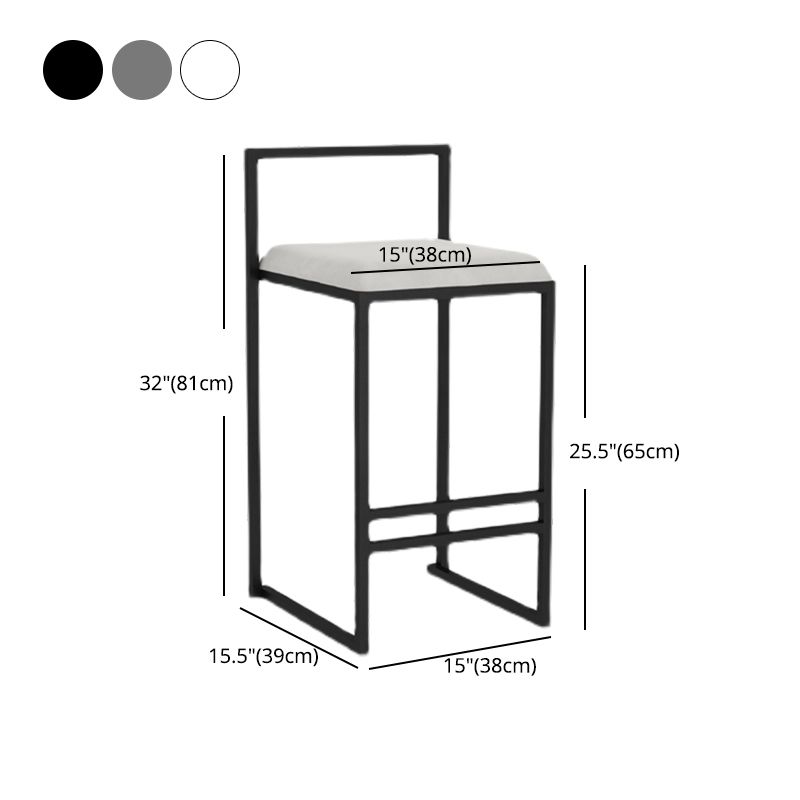 Modern Jewelry Shop Velvet Counter Stools Matte Finish Footrest Barstool Clearhalo 'Bar Furniture' 'Bar Stools' 'bar_stools' 'furn' 'furn_bar_stools' 'Furniture' 'furniture_bar_stools' 'Kitchen & Dining Furniture' 1200x1200_cf68c188-5d8e-442a-a170-9973704abb19