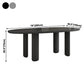 Oval Solid Wood Dining Table in Grey/Black Modern Table with 4 Legs for Restaurant Clearhalo ' dining_table' 'Dining Tables & Seating' 'Dining Tables' 'furn' 'furn_dining_table' 'Furniture' 'furniture_dining_table' 'Kitchen & Dining Furniture' 'kitchen&dining_furn' 'kitchen' 'kitchen_dining_table' 1200x1200_cf693800-d528-4aba-b9c7-4e2dde3edac1