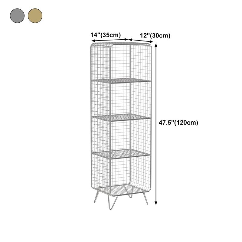 Modern Style Bookshelf Standard Closed Back Metal Bookshelf for Home