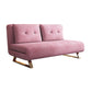 31" Wide Glam Futon Sofa Bed Pink Folding Futon Sleeper Sofa