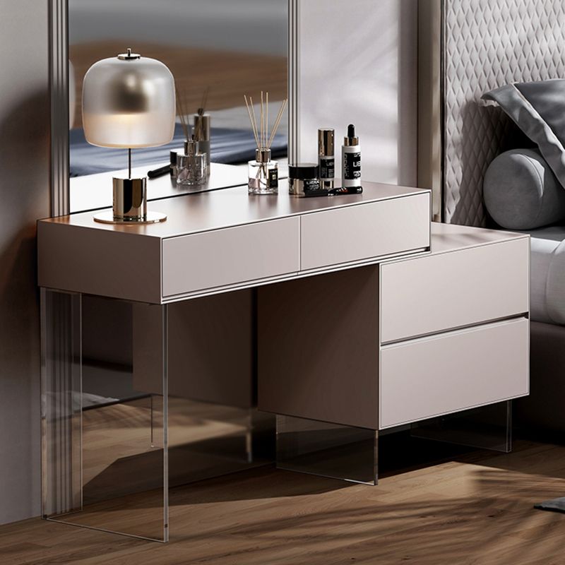 Contemporary Wood Nightstand 20-inch Tall 2-Drawer Night Table with Acrylic Base Clearhalo 'Bedroom Furniture' 'furn' 'furn_night_stand' 'Furniture' 'night_stand' 'Nightstands' 1200x1200_cf6ab966-726b-4739-a5e8-4e69202b9ddc