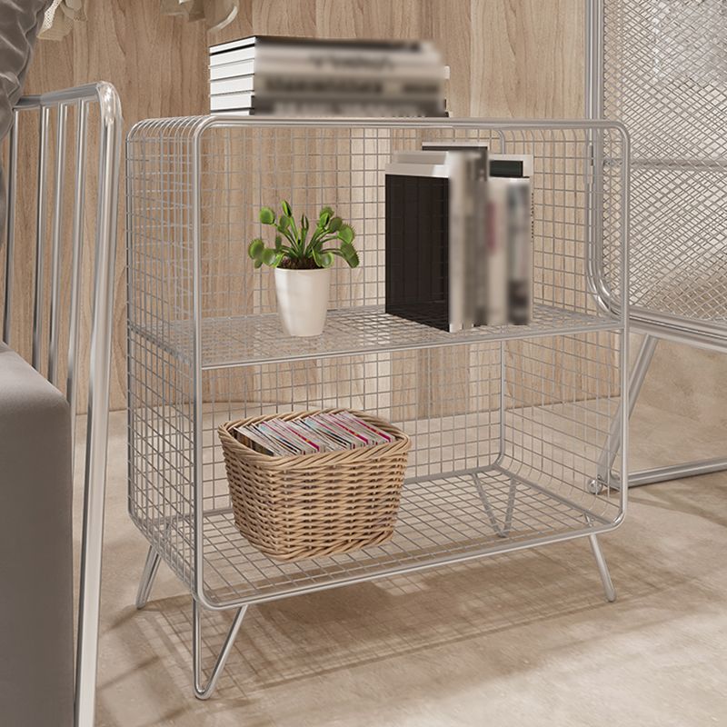 Metal Standard Bookcase Contemporary Style Closed Back Bookcase Clearhalo 'Bookcases' 'furn' 'furn_bookcases' 'Furniture' 'furniture_bookcases' 'kitchen' 'kitchen_bookcases' 'Living Room Furniture' 'Office Furniture' 1200x1200_cf6b7ea3-3594-4c48-b5dc-f3fc54d92e2f