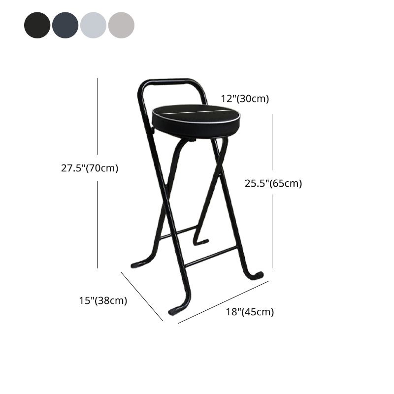Nordic Style Pu Leather Barstools Folding Counter Stools for Dining Room Clearhalo 'Bar Furniture' 'Bar Stools' 'bar_stools' 'furn' 'furn_bar_stools' 'furniture_bar_stools' 'Kitchen & Dining Furniture' 'kitchen&dining_furn' 'kitchen' 'kitchen_furn' Furniture' 1200x1200_cf6b8365-443f-47f2-b1ee-c3675b349949