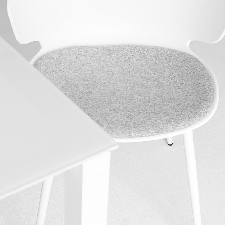 Moderna sala da pranzo imbottita sedia da pranzo in plastica in plastica