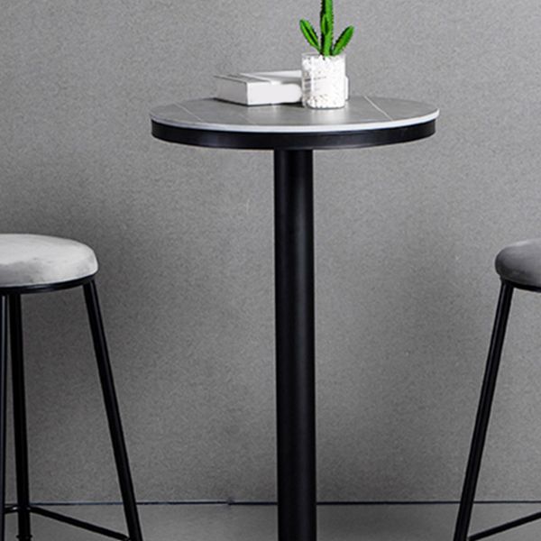 Industrial Round Bar Table Set 1/3 Pieces Stone Counter Table with Upholstered Stools Clearhalo 'Bar Furniture' 'furn' 'furn_home_bar_bar_sets' 'Furniture' 'Home Bars & Bar Sets' 'home_bar_bar_sets' 'Kitchen & Dining Furniture' 1200x1200_cf6ead36-f2aa-4f83-8d5a-dc3e8ada18e7