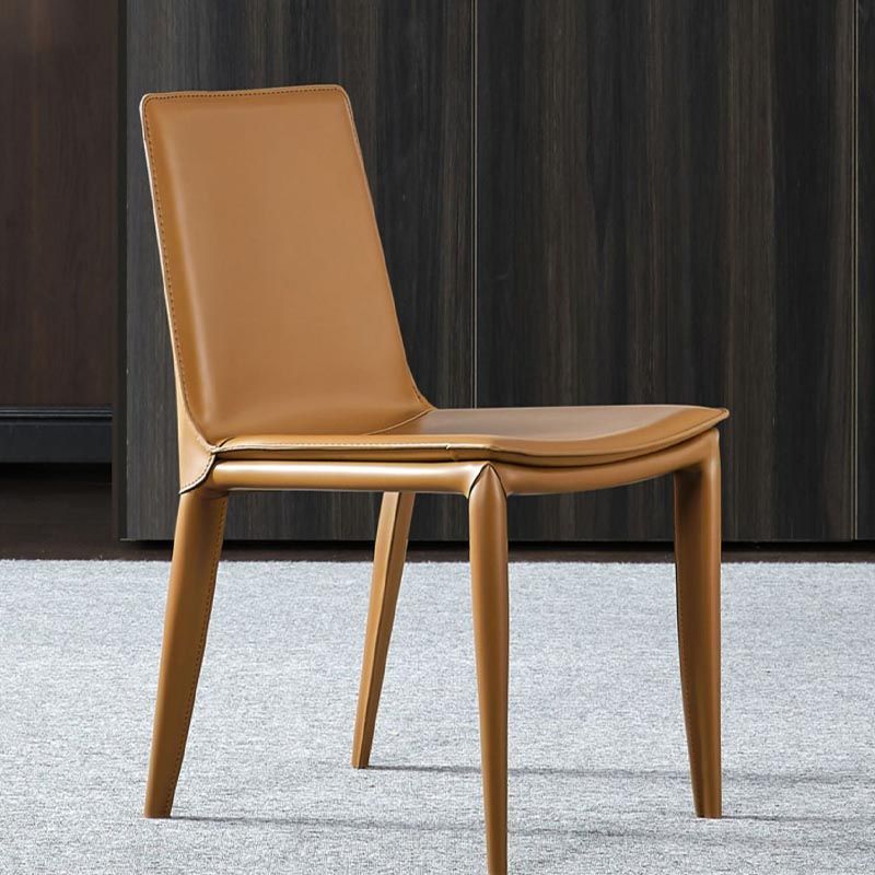 Contemporary Style Dining Chairs Armless Chair with Metal Legs for Kitchen Clearhalo 'Dining Chairs' 'Dining Tables & Seating' 'dining_chair' 'furn' 'furn_dining_chair' 'Furniture' 'Kitchen & Dining Furniture' 1200x1200_cf6fd9d2-0d73-4083-ad89-6e76779219be