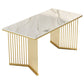 Contemporary Sintered Stone Dining Table Rectangle Dining Table for Home Use Clearhalo 'Dining Tables & Seating' 'Dining Tables' 'dining_table' 'furn' 'furn_dining_table' 'Furniture' 'Kitchen & Dining Furniture' 1200x1200_cf70e408-ab7b-499d-bd6a-bcbdca459f31