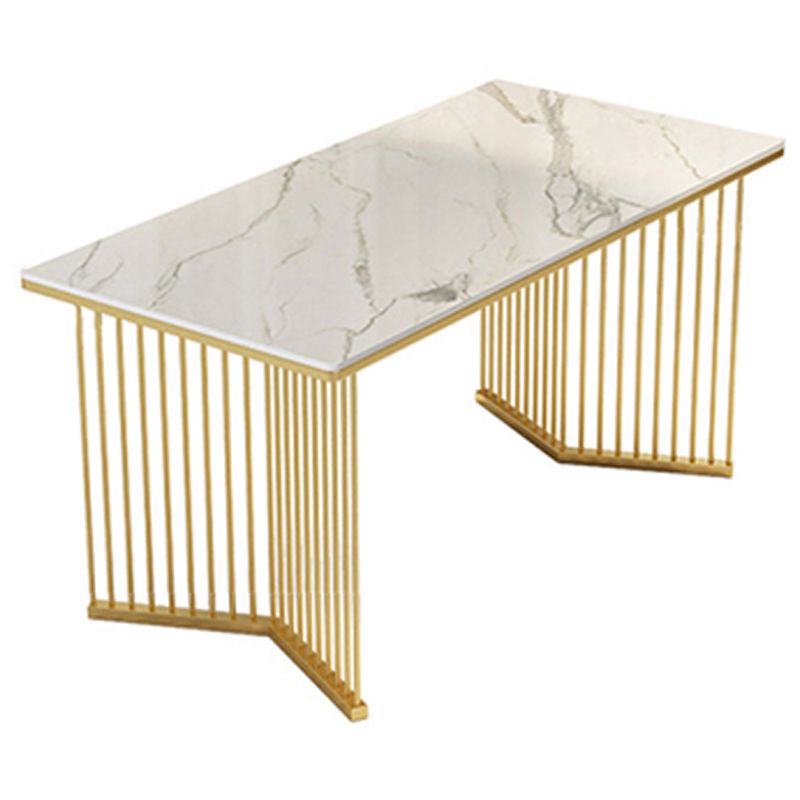 Contemporary Sintered Stone Dining Table Rectangle Dining Table for Home Use Clearhalo 'Dining Tables & Seating' 'Dining Tables' 'dining_table' 'furn' 'furn_dining_table' 'Furniture' 'Kitchen & Dining Furniture' 1200x1200_cf70e408-ab7b-499d-bd6a-bcbdca459f31