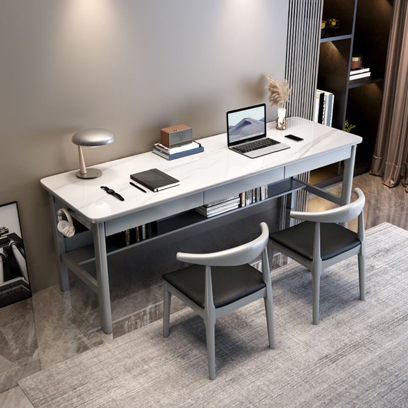 Rectangular Shaped Stone Office Desk 4 Legs Writing Desk for Home Clearhalo 'furn' 'furn_office_desk' 'Furniture' 'Office Desks' 'Office Furniture' 'office_desk' 1200x1200_cf718860-8239-48b2-8111-53ba568ccdda