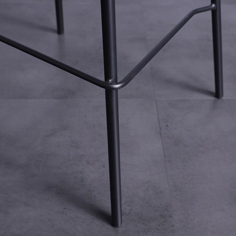 Contemporary Armless Low Backrest Counter Stool Iron Bar Stool with Footrest Clearhalo 'Bar Furniture' 'Bar Stools' 'bar_stools' 'furn' 'furn_bar_stools' 'Furniture' 'Kitchen & Dining Furniture' 1200x1200_cf723311-5796-456e-9073-87dcc123b62b