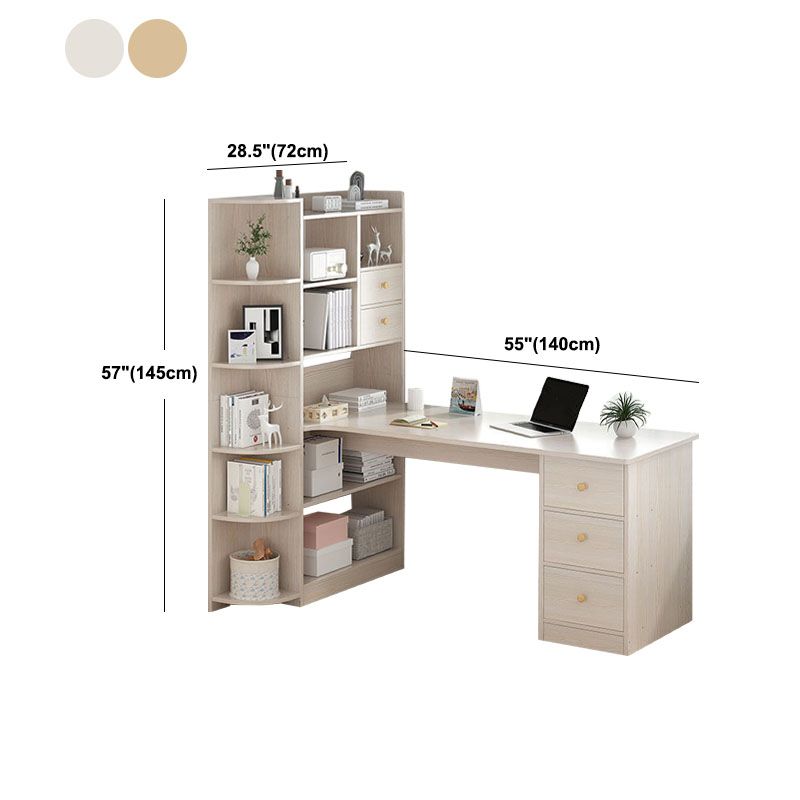 Bureau en bois contemporain Credenza bureau rectangulaire avec étagère avec étagère