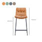 Glam Metal Counter Height Stool with Cushion Bar Stool for Indoor Clearhalo 'Bar Furniture' 'Bar Stools' 'bar_stools' 'furn' 'furn_bar_stools' 'Furniture' 'Kitchen & Dining Furniture' 1200x1200_cf72e339-3b01-4071-9d20-6138a3dc88b8