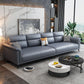 Dark Gray Faux Leather Sofa Stain-Resistant Pillow Top Arm Sectional Clearhalo 'furn' 'furn_sectionals' 'Furniture' 'furniture_sectionals' 'Living Room Furniture' 'Sectionals' 1200x1200_cf733fe0-78be-44a8-a5df-ea875cc87a2c