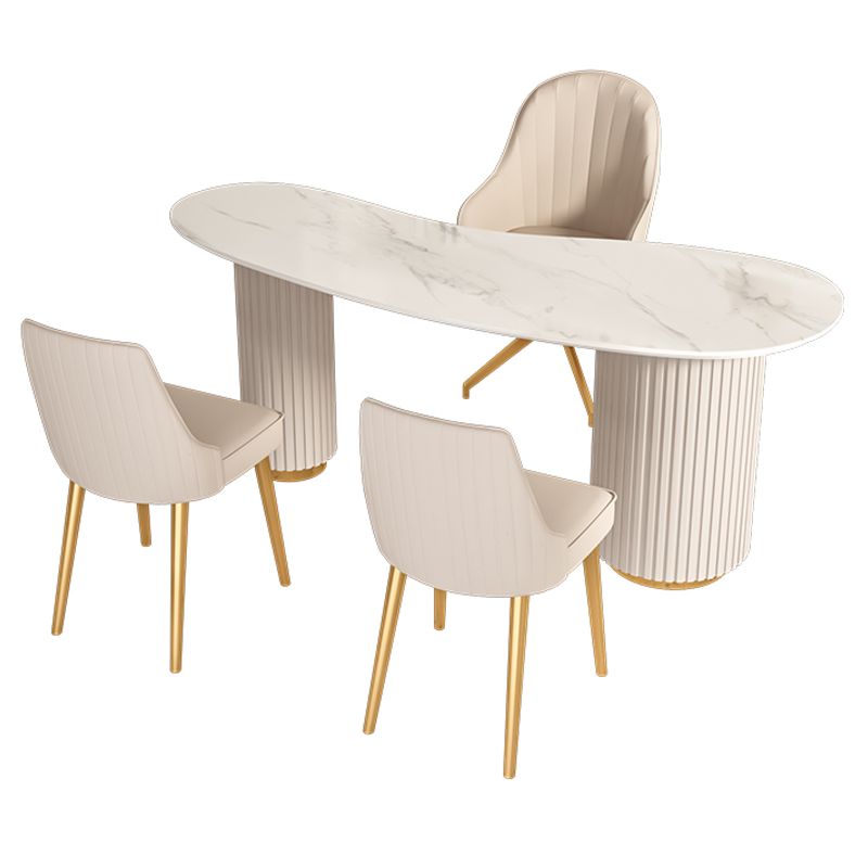 Modern Stone Office Desk 29.53" Tall Writing Desk with 3 Drawers Clearhalo 'furn' 'furn_office_desk' 'Furniture' 'Office Desks' 'Office Furniture' 'office_desk' 1200x1200_cf7387d5-ed5a-4f45-a6ef-a4f03f47f917