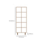 Contemporary Wooden Bookcase Standard Natural Bookshelf with Shelves