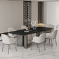 Glam Black Dining Table Set 1/4/5/7 Pcs Dinette Set with Leather Chairs
