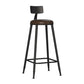 Industrial Metal Bar-stool with Black Base Round Low Back Counter-height Stool for Shop Clearhalo 'Bar Furniture' 'Bar Stools' 'bar_stools' 'furn' 'furn_bar_stools' 'Furniture' 'Kitchen & Dining Furniture' 1200x1200_cf7515b4-7666-4f5a-99c1-d3673756af6e