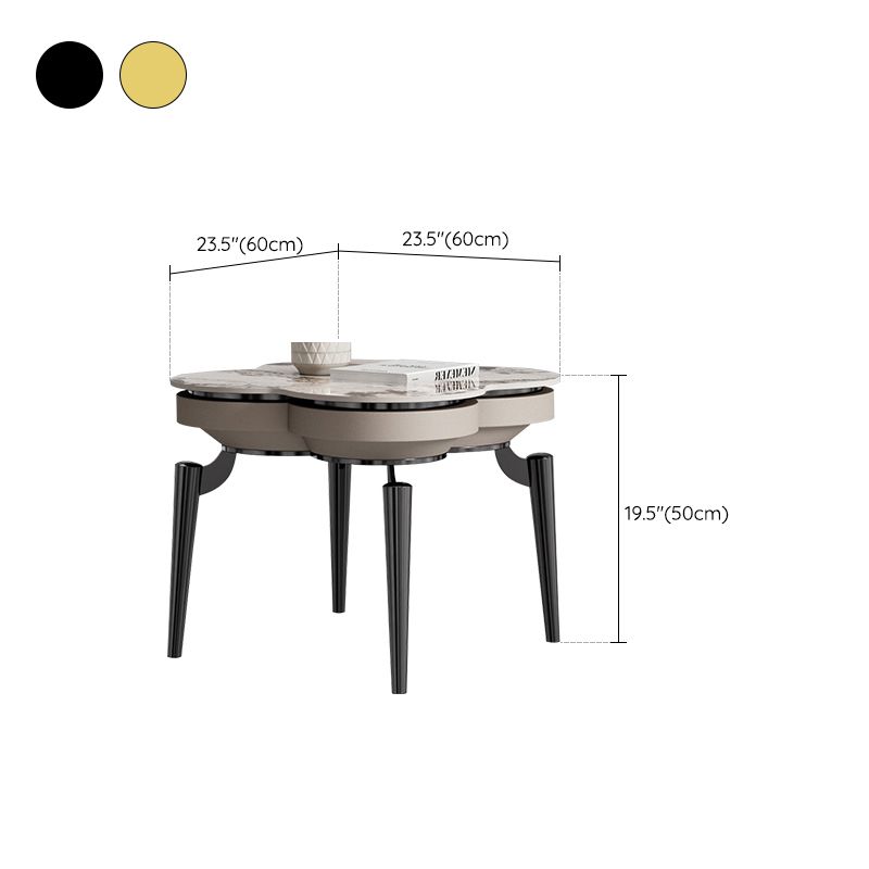 Table d'appoint en métal luxueuse Pierre 4 jambes SOFFA