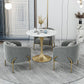 Traditional Luxury Round Dining Site Table Stone Home Furniture with Tulip Base Clearhalo ' dining_table' 'Dining Tables & Seating' 'Dining Tables' 'furn' 'furn_dining_table' 'Furniture' 'furniture_dining_table' 'Kitchen & Dining Furniture' 'kitchen&dining_furn' 'kitchen' 'kitchen_dining_table' 1200x1200_cf769bdb-815c-43df-acae-8686e058df6a