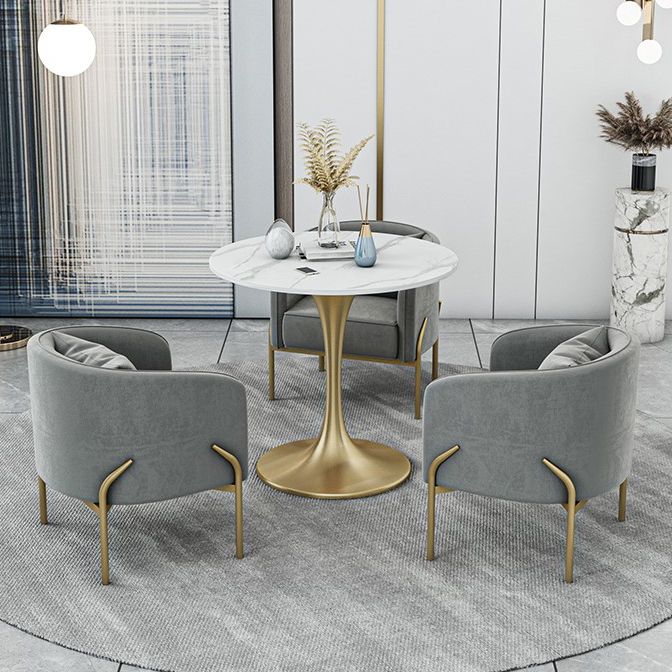 Traditional Luxury Round Dining Site Table Stone Home Furniture with Tulip Base Clearhalo ' dining_table' 'Dining Tables & Seating' 'Dining Tables' 'furn' 'furn_dining_table' 'Furniture' 'furniture_dining_table' 'Kitchen & Dining Furniture' 'kitchen&dining_furn' 'kitchen' 'kitchen_dining_table' 1200x1200_cf769bdb-815c-43df-acae-8686e058df6a