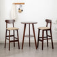 Solid Wood Pub Table Industrial Bar Height Round Bar Table for Indoor