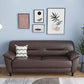 Brown Leather Flared Arm Setee Standard Loose Back Settee Furniture Clearhalo 'furn' 'furn_sofas' 'Furniture' 'furniture_sofas' 'kitchen' 'kitchen_sofas' 'Living Room Furniture' 'Sofa' 'sofas' 1200x1200_cf77db1e-0e53-4e11-9970-4b99f5e774a4