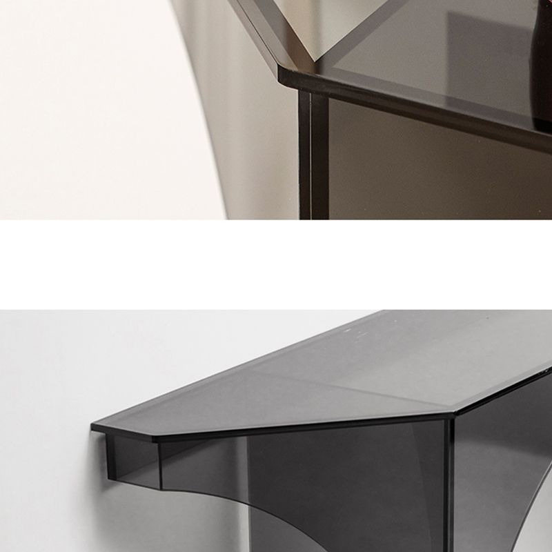Free From Shape Contemporary Console Table Black Acrylic Console Sofa Table Clearhalo 'Console Tables' 'console_tables' 'Entry & Mudroom Furniture' 'furn' 'furn_console_tables' 'Furniture' 1200x1200_cf77eae6-6419-433a-8b9b-e453f8bbd6de