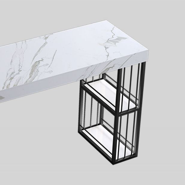 Modern 1/3 Pieces Bar Table Set Rectangle Stone Counter Table with Stools for Dining Room Clearhalo 'Bar Furniture' 'furn' 'furn_home_bar_bar_sets' 'Furniture' 'Home Bars & Bar Sets' 'home_bar_bar_sets' 'Kitchen & Dining Furniture' 1200x1200_cf79f4c0-aa7b-4a7e-9c43-cb077d3f2f51