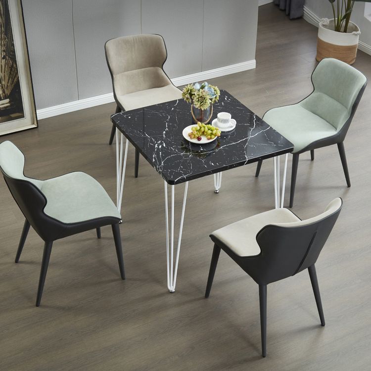 Square Sintered Stone Three-Color Dining Table Industrial 4 Legs Table for Dining Room Clearhalo ' dining_table' 'Dining Tables & Seating' 'Dining Tables' 'furn' 'furn_dining_table' 'Furniture' 'furniture_dining_table' 'Kitchen & Dining Furniture' 'kitchen&dining_furn' 'kitchen' 'kitchen_dining_table' 1200x1200_cf7b79de-b856-4196-950b-ba323bdb9e6e